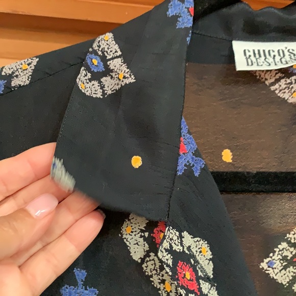 Chico’s design black button down shirt. - Picture 4 of 10